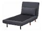 Fauteuil-lit gris foncé avec coussin, style moderne.