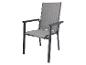 Chaise de jardin grise avec accoudoirs