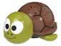 Veilleuse tortue verte et marron avec découpes en forme d'étoiles
