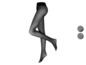 Collants noirs à pois.