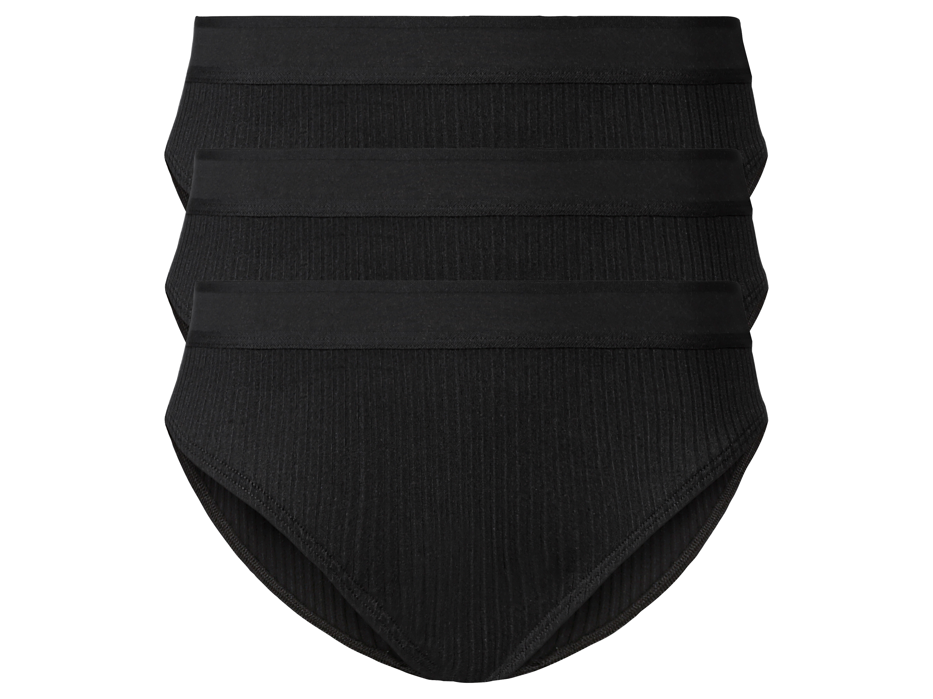 esmara® Lot de 3 slips femme (S (34-36), noir)