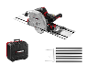 Scie plongeante sans fil PARKSIDE PERFORMANCE® 20 V »PPTSA 20-Li C3« avec rail de guidage et mallette.
