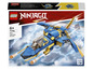 LEGO Ninjago Jay's Lightning Jet EVO avec un avion de chasse bleu.