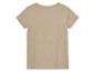 T-shirt beige à manches courtes.