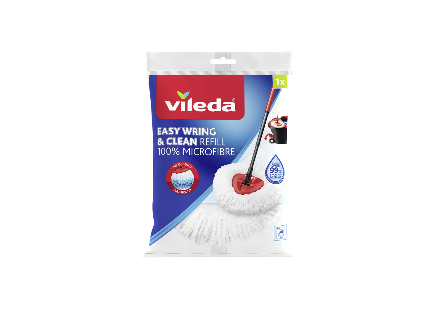 Serpillère VILEDA de rechange pour Turbo et Wring and Clean