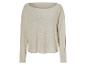 Pull beige à manches longues, style ample.