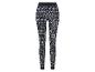 Leggings bleu marine avec un motif de Noël de rennes, d'arbres et de flocons de neige.