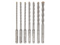 Un jeu de six forets pour béton, de 5 à 12 millimètres.