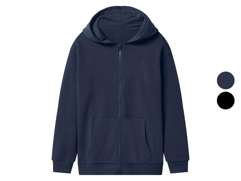Sweat à capuche zippé bleu marine avec poches avant