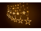 Guirlande lumineuse LED en forme d'étoiles blanc chaud créant une ambiance festive.