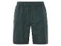 Shorts en tissu vert foncé, coupe décontractée.