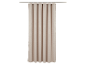 Rideau de douche beige texturé tissé.