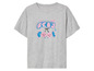 Un t-shirt gris avec le texte 'Stay cool' et deux cerises avec des visages.