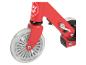 Trottinette rouge Playtive avec roues lumineuses.