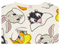 T-shirt blanc avec imprimé Bugs Bunny, Daffy Duck et Sylvester.