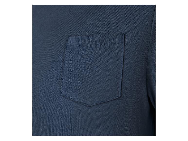 T-shirt bleu foncé avec poche poitrine