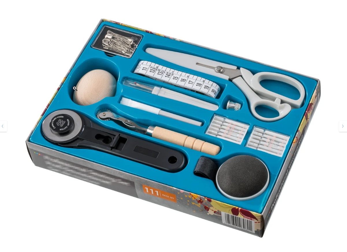 crelando® Kit d'accessoires de couture (set de coupeurs professionnels 167 pcs.)