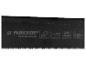 Gros plan d'une lame de scie avec texte et icônes indiquant la coupe du bois, 240 mm et 19 dents par pouce.
