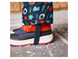 Bottes d'hiver pour enfants avec un motif joyeux et une sangle bleue