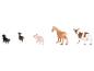 Figurines de chiens, chèvres, cochons, chevaux et vaches