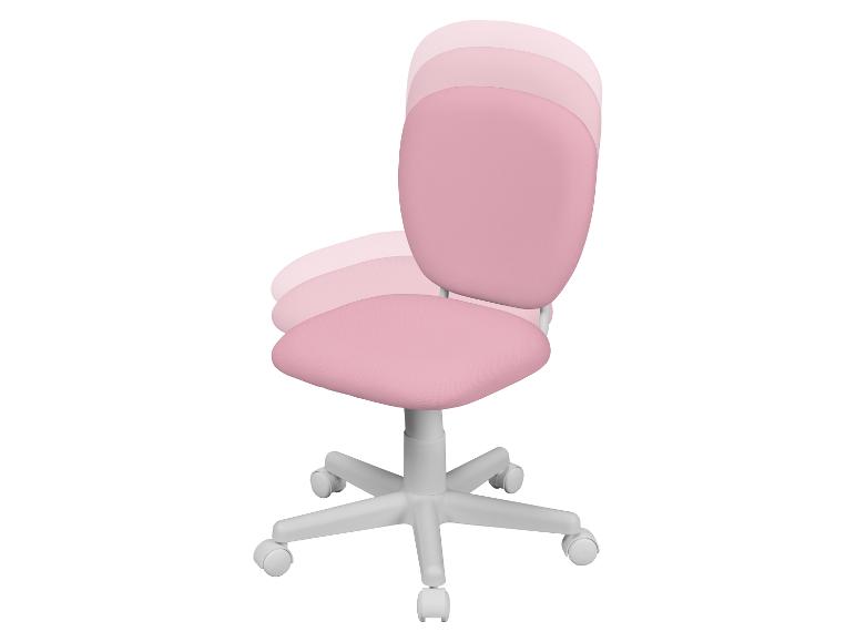 Chaise de bureau rose pour enfant avec dossier et assise réglables