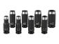 Un jeu de huit douilles Parkside de tailles 10, 11, 13, 14, 16, 17, 19 et 22 mm.
