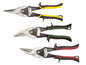 Trois outils de coupe Parkside avec différentes couleurs de poignées.