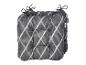 Coussin de chaise gris à motif à carreaux avec attaches, marque LIVARNO