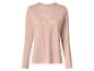T-shirt à manches longues pêche pour femme avec l'inscription « Stay Cozy ».