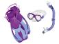 Palmes Cressi, masque et tuba violets pour la plongée.