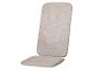 Coussin de massage beige avec dossier et assise.