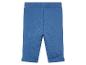 Pantalon bleu avec ourlet retroussé