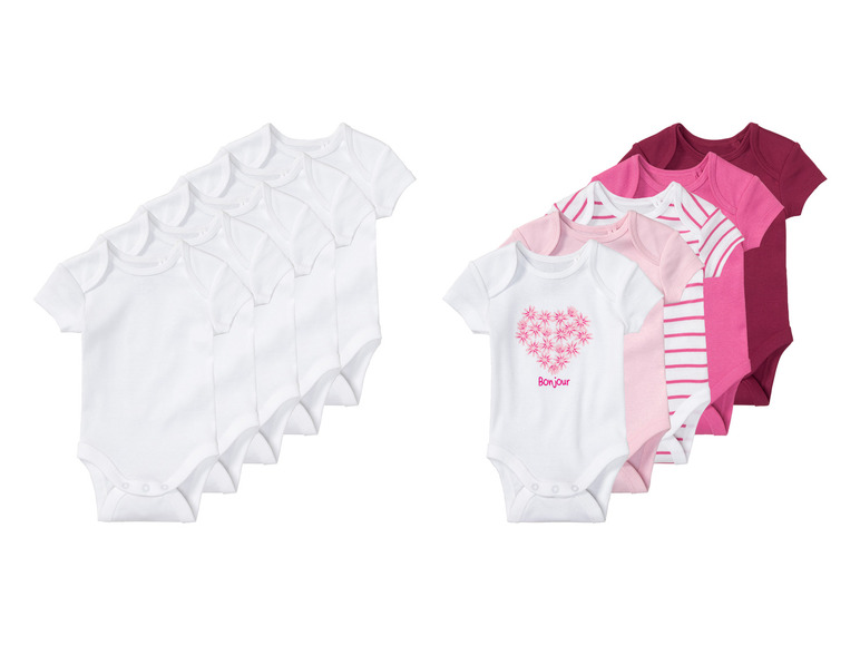 Aller en mode plein écran : lupilu® Lot de 5 bodies bébé - Image 1