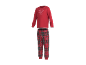 Ensemble pyjama rouge à manches longues avec pantalon à carreaux et motif 'Cookie Time'.
