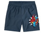 Short de bain bleu avec imprimé Spiderman.