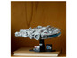 Un modèle Lego Millennium Falcon Star Wars sur un livre.