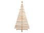 Sapin de Noël en bois à lattes avec une étoile au sommet