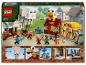 Ensemble LEGO Minecraft avec un fantôme, un poulet, des figurines et des structures du jeu.