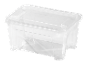 Boîte de rangement en plastique transparent avec couvercle