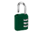 Cadenas à combinaison verte ouverte.
