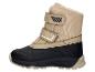 Bottes d'hiver beiges et noires pour enfants avec fermeture velcro
