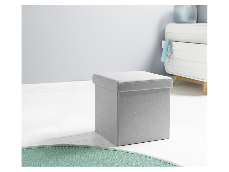 Aller en mode plein écran : LIVARNO home Pouf-coffre de rangement, 46 L - Image 11