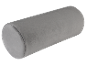 Rouleau de tissu gris clair.