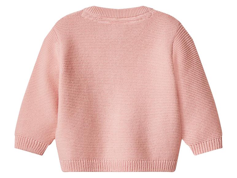 Cardigan bébé tricoté rose, dos