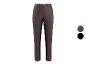 Pantalon femme marron foncé avec deux cercles de couleur à côté.