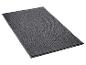 Tapis de bain gris foncé, texture moelleuse.