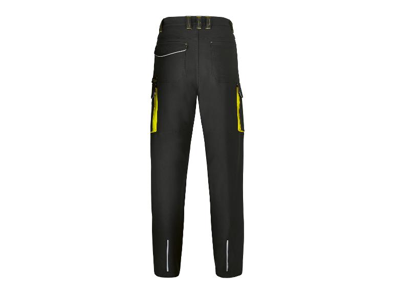 Pantalon de travail noir avec des accents jaunes