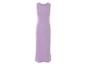 Robe longue lilas, style minimaliste.