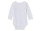 Bodysuit blanc à manches longues pour bébé.