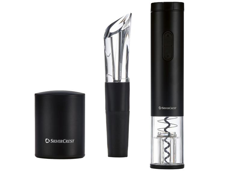 Tire-bouchon électrique, aérateur de vin et bouchon sous vide en noir